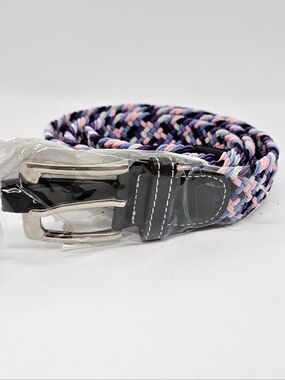 USG Women's Belt - Casual Stretch Belt Blk/Rose/Lilac
